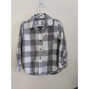 Carters White and Grey plaid dress shirt